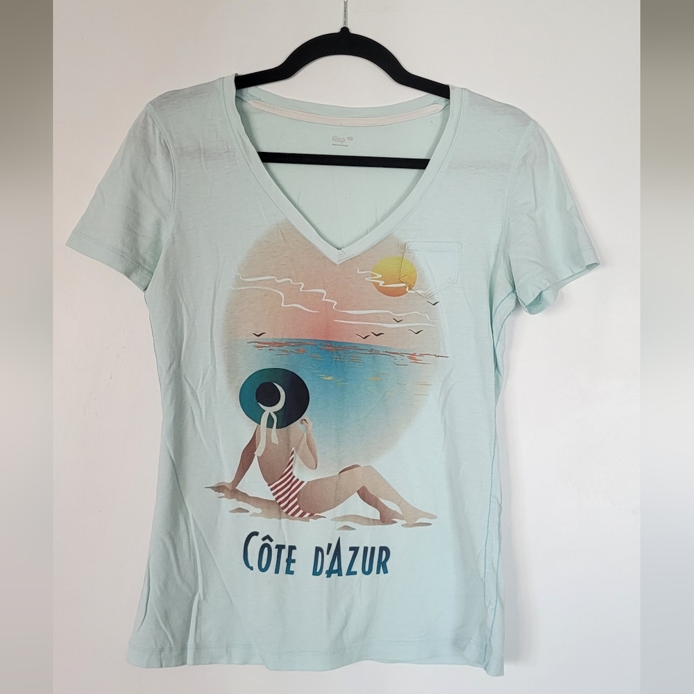Gap, Côte d'Azur Graphic Tee, Size XS